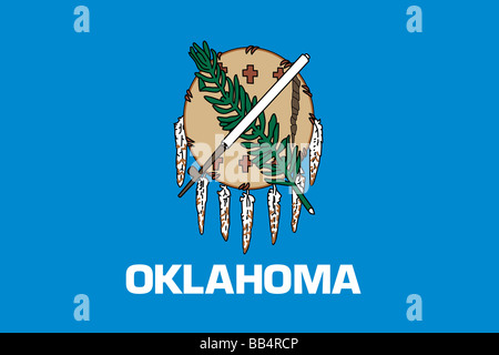 Oklahoma State flag Stockfoto