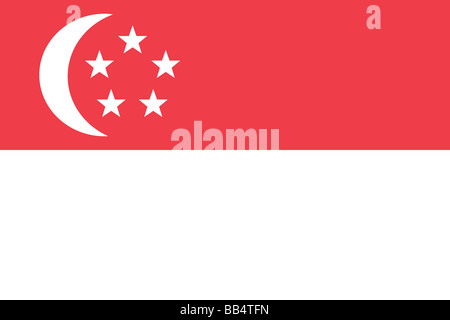 Flagge von Singapur Stockfoto