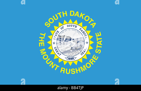 Staatsflagge von South Dakota Stockfoto