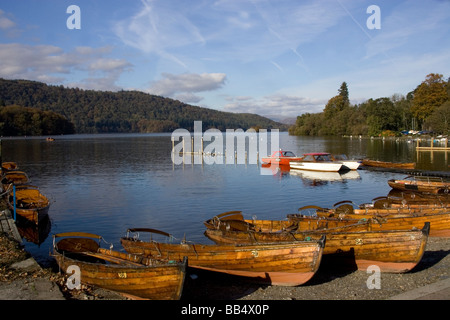 Lake Windermere in Bowness Spätsommer Stockfoto