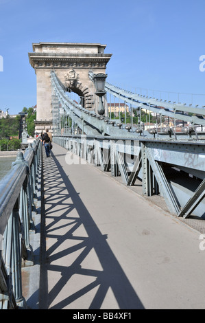 Die Kettenbrücke, Budapest Ungarn Stockfoto