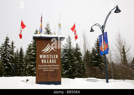 Whistler Village Host of the 2010 Vancouver Winter Olympics Whistler British Columbia Kanada Stockfoto