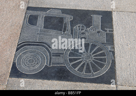 Detail der Warwickshire Fire and Rescue Service Memorial, Stratford Warwickshire, England, Vereinigtes Königreich Stockfoto