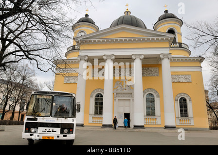 Die Verklärungskirche befindet sich auf Preobrazhenskaya Ploschad. Sankt Petersburg, Gebiet Leningrad, Russland. Stockfoto