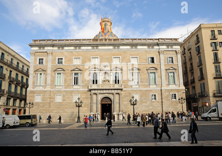 Ajuntament (Rathaus) am Placa de Sant Jaume in Barcelona, Spanien Stockfoto