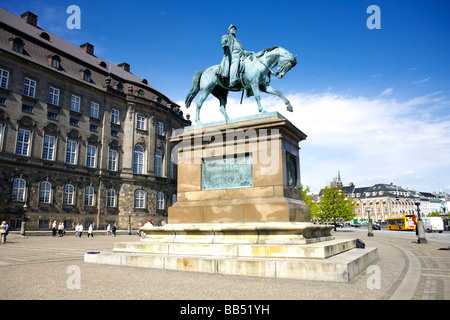 Reiterstandbild von König Frederik VII (1808 1863), Kopenhagen, Dänemark Stockfoto