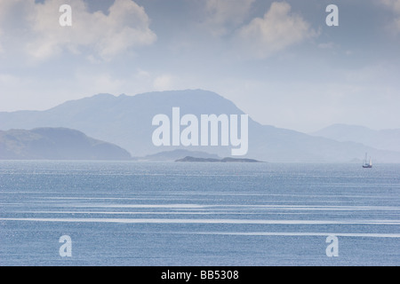 Schottische Traumwetter auf der Fähre zwischen Oban und die Isle of Mull Stockfoto