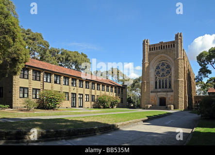 Newman College Universität Swanston Street Melbourne Australien Naturstein traditionelle-viktorianisches koloniale Gebäude Stockfoto