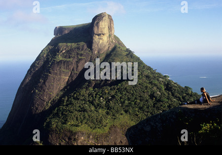 Ansicht von Pedra da Gavea Rio De Janeiro Brasilien Stockfoto