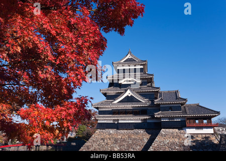 Matsumoto Castle, Matsumoto, Nagano-Präfektur, Chubu, Honshu, Japan, Asien Stockfoto