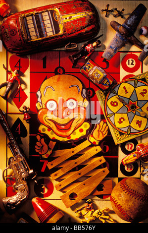 Clown-Spielzeug-Antiquitäten Stockfoto