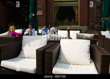 Cafe Moskwa Terrasse Terazije Straße in Belgrad-Serbien-Europa Stockfoto