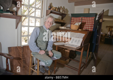 Tischler Werkstatt in Colonial Williamsburg, Virginia. Stockfoto