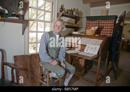 Tischler Werkstatt in Colonial Williamsburg, Virginia. Stockfoto