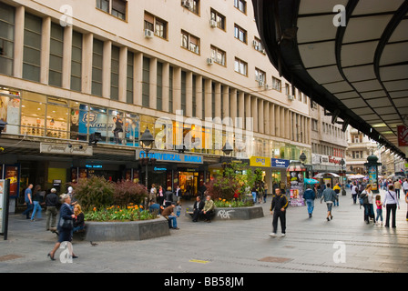 Knez Mihailova Fußgängerzone in Mitteleuropa Belgrad Serbien Stockfoto