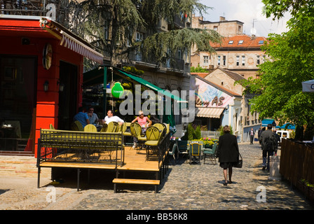 Skadar gepflasterte Straße in Mitteleuropa Belgrad Serbien Stockfoto