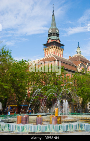 Rathaus am Platz Trg Republike in Mitteleuropa Subotica Serbien Stockfoto
