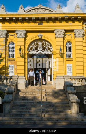 Széchenyi Fürdö Bäder im Városliget Stadtpark in Budapest Ungarn Europa Stockfoto