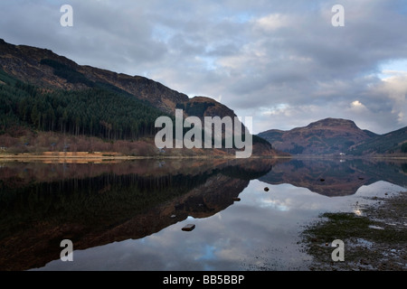 Der Blick über Loch Lubnaig in The Trossachs, Schottland, Großbritannien Stockfoto