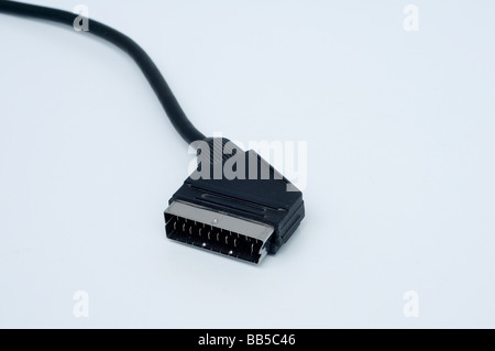 Eine alte Scart-Buchse Stockfoto