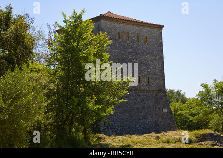 Venezianische Burg in der Nähe bleibt der antiken römischen Stadt Butrint ein UNESCO-Weltkulturerbe innerhalb eines Nationalparks in Albanien Stockfoto