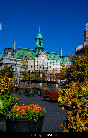 Kanada, Quebec, Montreal, setzen Sie Jacques-Cartier und Rathaus Stockfoto