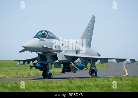 Eurofighter Typhoon T3 auf Übung an RAF Lossiemouth Morayshire Scotland UK Stockfoto