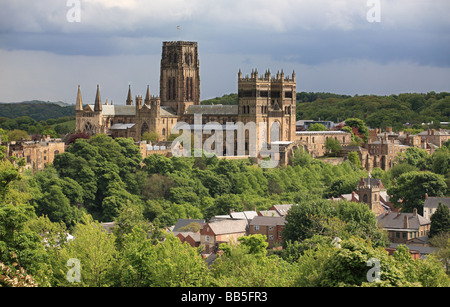 Durham Cathedral aus dem Nordwesten, England, Großbritannien Stockfoto