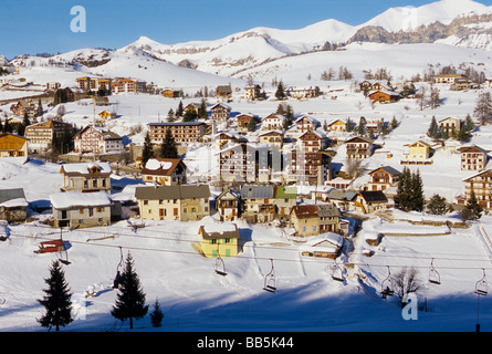 die Skistation von Valberg im Mercantour Nationalpark Stockfoto