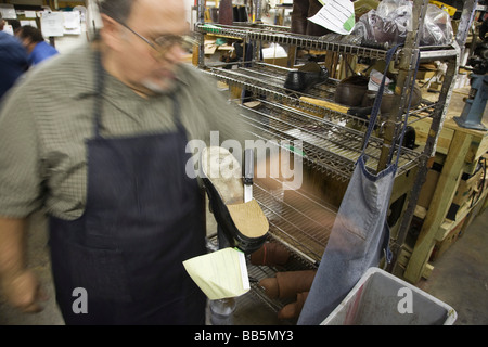 Traditionelle Schuhmacher-Werkstatt Stockfoto