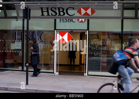 HSBC Filiale Zentrum von London Stockfoto