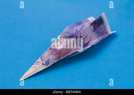 Britisches Geld Origami Stockfoto