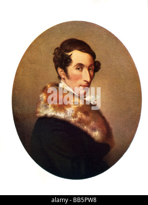 Weber, Carl Maria von, 18.11.1786 - 5.6.1826, deutscher Komponist, Porträt, in Oval, Gemälde von Ferdinand Schimon, Stockfoto