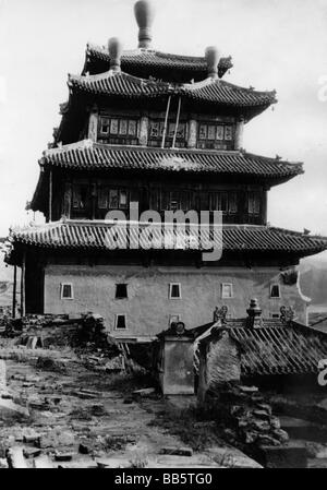 Geographie/Reise, China, Chengde, Gebäude, Puning-Tempel, Mitte des 20. Jahrhunderts, Tempel, Religion, Buddhismus, Buddha, historisch, historisch, UNESCO-Weltkulturerbe / Stätten, Stockfoto