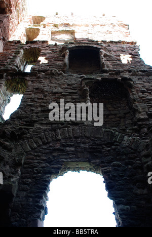Blick von innen Tantallon Castle Stockfoto