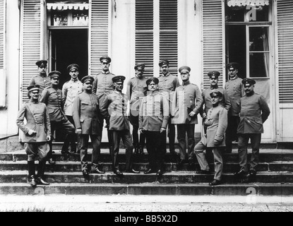 Rupprecht, 18.5.1869 - 2.8.1955, Prinz von Bayern 5.11.1913 - 9.11.1918, deutscher General, Kommandierender General der 6. Armee 2.8.1914 - 28.8.1916, mit seinem Stab, Frankreich, Stockfoto