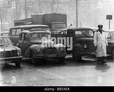 Geografie/Reisen, Deutschland, Leipzig, Transport/Transport, Verkehrspolizist, 9.3.1970, Stockfoto