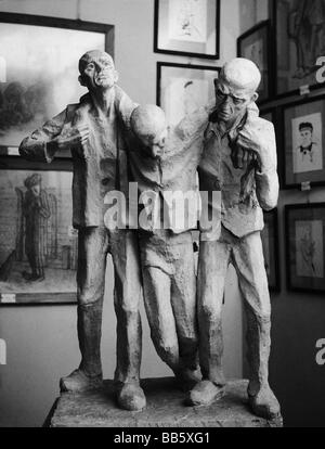 Geographie/Reisen, Polen, Oswiecim, KZ-Denkmal von Auschwitz, Gefangene, Skulptur eines ehemaligen Häftlings, 1963, Stockfoto