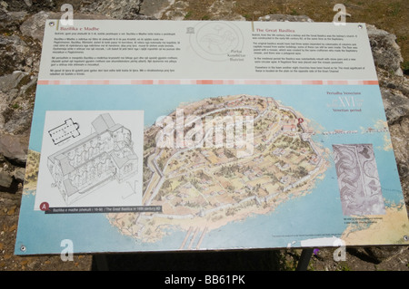 Die große Basilika in antiken römischen Stadt von Butrint Weltkulturerbe innerhalb eines Nationalparks in der Republik Albanien Stockfoto