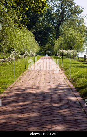 Weg auf dem Gelände Monticello Thomas Jefferson s früheren Heimat und Plantage in der Nähe von Charlottesville Virginia USA Stockfoto