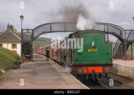 Strathspey Dampfeisenbahn Boat of Garten Highland Region Schottland April 2009 Stockfoto