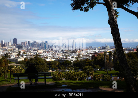 Dolores Park Parkblick, San Francisco Stockfoto