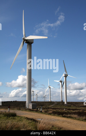 Windkraftanlagen an Ovenden Moor Windfarm, Halifax, West Yorkshire Stockfoto