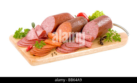 Drei Arten von trockenen salami Stockfoto