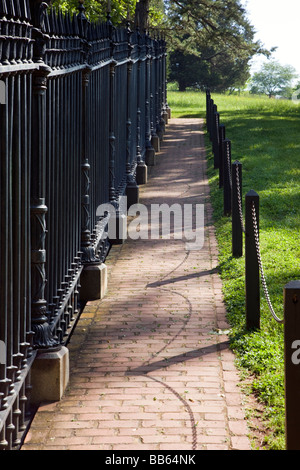 Weg auf dem Gelände Monticello Thomas Jefferson s früheren Heimat und Plantage in der Nähe von Charlottesville Virginia USA Stockfoto