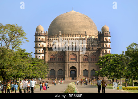 Bijapur Karnataka, Gol Gumbaz allgemein - Ansicht. Stockfoto