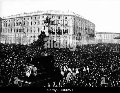 Verdi, Giuseppe, 10.10.13 - 27.1.1901, italienischer Komponist, Tod, Trauerzug, Mailand, 26.2.1901, Stockfoto