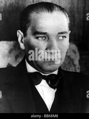 Kemal Atatuerk, Mustafa, 12.3.1881 - 10.11.1938, türkischer Politiker, Präsident der Republik Türkei 1923-1938, Porträt, Stockfoto