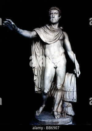 Antoninus Pius, 86 - 161 n. Chr., römischer Kaiser seit 138 n. Chr., Statue, Marmor, Sammlung Ludivisi, Kapitolmuseum, Rom, Stockfoto