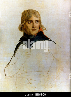 Napoleon I., 15.8.604 - 5.5.181, Kaiser der Franzosen von der Zeit von 16080-18, Porträt, Gemälde von Louis David, ca. 17980, Louvre, Paris, Stockfoto